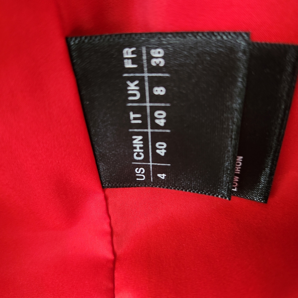 Lafayette 148 Blazer Red 2 Button Blazer Size 4 - Picture 4 of 4